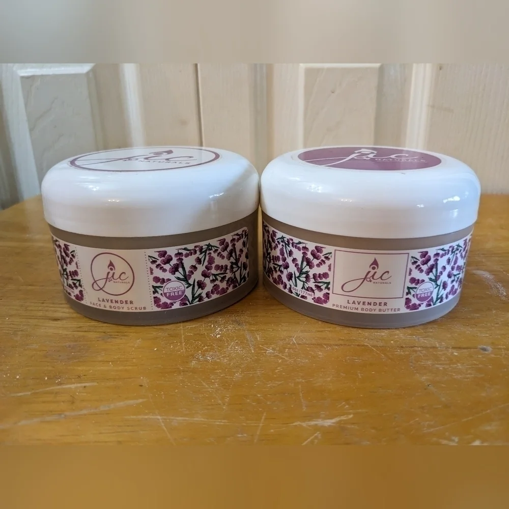 New jewelry in candles Lavender Face & Body Scrub and 1 Premium Body Butter, JIC